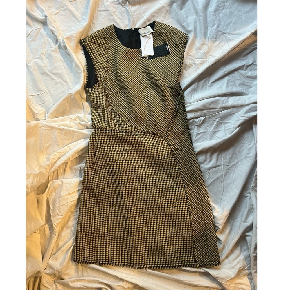 3.1 Phillip Lim Black and Tan Mini Dress